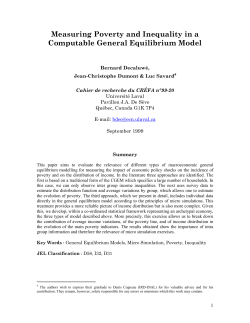 Measuring Poverty and Inequality in a Computable General
