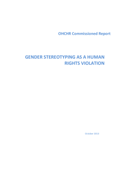 Gender Stereotyping as a Human Rights Violation (2013)