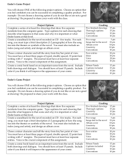 Ender`s Game Project Options