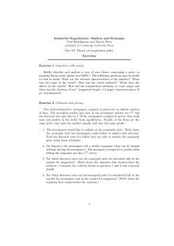 Industrial Organization - Cambridge University Press