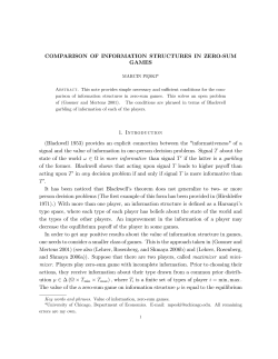 COMPARISON OF INFORMATION STRUCTURES IN