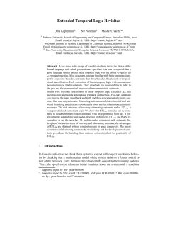 Extended Temporal Logic Revisited