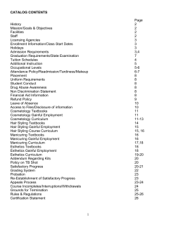 Notes - Huntington School of Beauty Culture