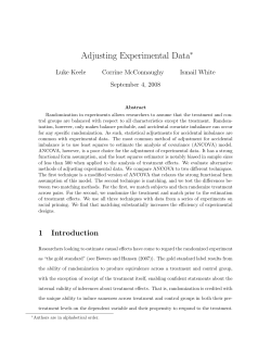 Adjusting Experimental Data