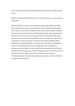 Title: The View Beyond Single-Agent Blockade: Combination