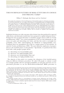 the fourfold pattern of risk attitudes in choice and pricing tasks