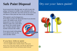 Safe Paint Disposal - Maplewood Township, NJ