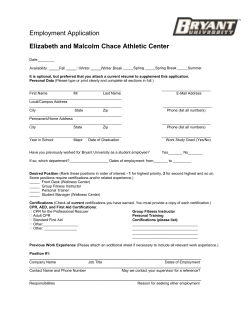 Elizabeth and Malcolm Chace Athletic Center