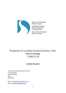 Production of a costed Circular Economy / Zero Waste strategy