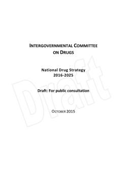 Draft National Drug Strategy 2016-2025