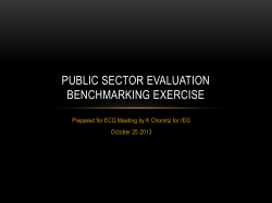Public sector evaluation benchmarking exercise