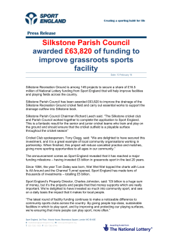 Press Release - Silkstone Parish Council