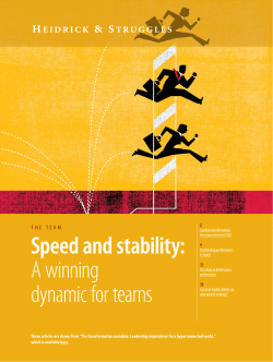 Speed and stability: A winning dynamic for teams