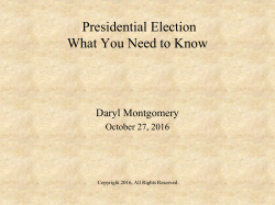 October 2016- Presidential Election Analysis