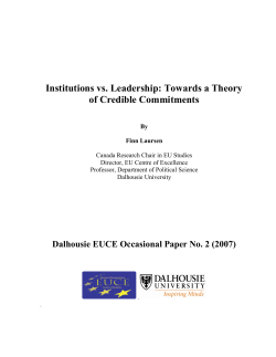 Institutions vs. Leadership: Towards a Theory of