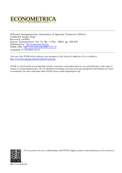 2. Efficient Semiparametric Estimation of Quantile Treatment Effects