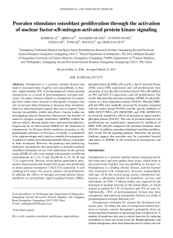 Psoralen stimulates osteoblast proliferation through the activation of