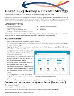 LinkedIn [2] Develop a LinkedIn Strategy
