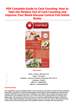 PDF Complete Guide to Carb Counting: How to Take