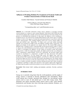 Influence of Washing Medium Pre-treatment on Pyrolysis Yields and