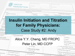 Insulin Initiation and Titration