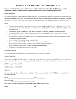 contract for assistant coaching services