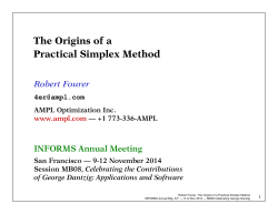 The Origins of a Practical Simplex Method