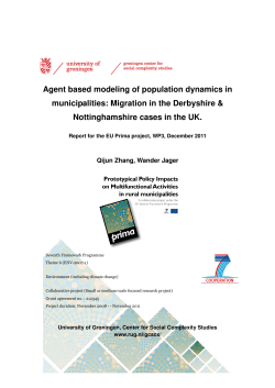 Agent based modeling of population dynamics in municipalities