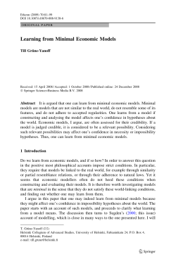 Learning from Minimal Economic Models