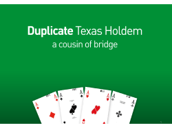 Duplicate Texas Holdem Presentation