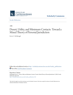 Desert, Utility, and Minimum Contacts: Toward a Mixed Theory of