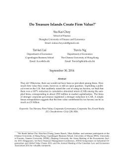 Do Treasure Islands Create Firm Value?