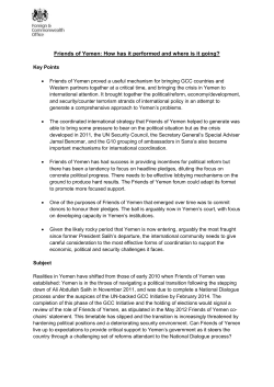 Friends of Yemen Unclass