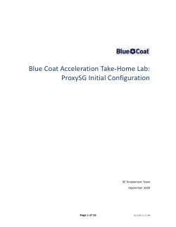 Upgrade Blue Coat SGOS