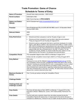 Generic Terms and Conditions - Game of Chance
