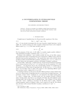 A COUNTEREXAMPLE IN STURM-LIOUVILLE COMPLETENESS