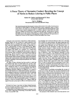 A Focus Theory of Normative Conduct: Recycling the Concept of