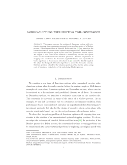 American options with stopping time constraints