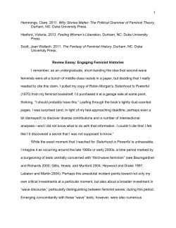 Engaging Feminist Histories [Revised]