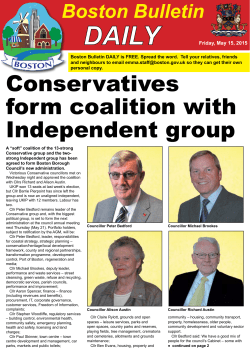 Conservatives form coalition with Independent group