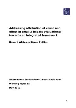 Addressing attribution of cause and effect in small n impact