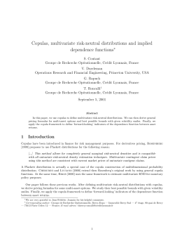 Copulas, multivariate risk-neutral distributions