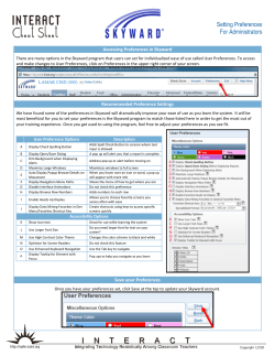 Setting Preferences For Administrators