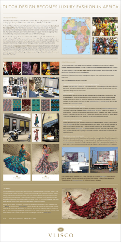 The Vlisco world sTrATegY chANge The resUlT Vlisco. The TrUe