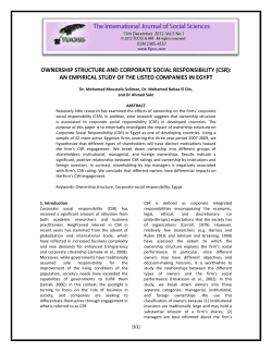 ownership structure and corporate social responsibility (csr)