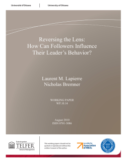 How Can Followers Influence Their Leader`s Behavior?