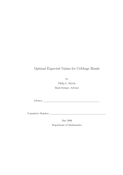 Optimal Expected Values for Cribbage Hands