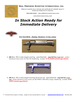 Bolt Actions - RPS International