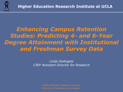 Sample headline here - Higher Education Research Institute