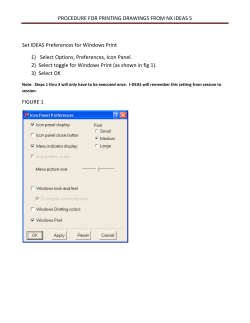PROCEDURE FOR PRINTING DRAWINGS FROM NX IDEAS 5 Set